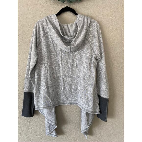 Z by Zella Prism Drape Front Snap Closure Hooded Athleisure Womens Cardigan XL - Picture 4 of 10